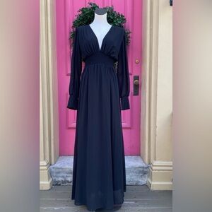 Elegant Baltic Born Black Maxi Dress